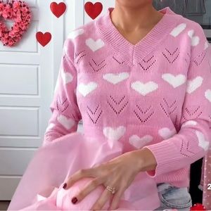 Heart Sweater Boutique Light Pink Set of 2